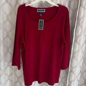 Karen Scott Vibrant Red Blouse